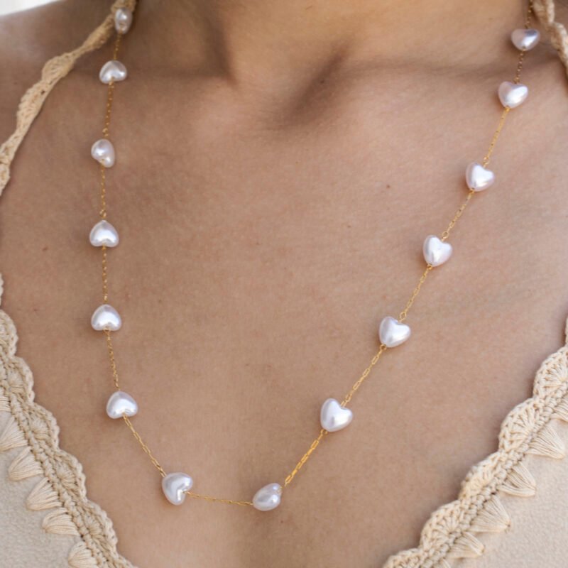Κολιέ ''Pearls'' από Ανοξείδωτο Ατσάλι